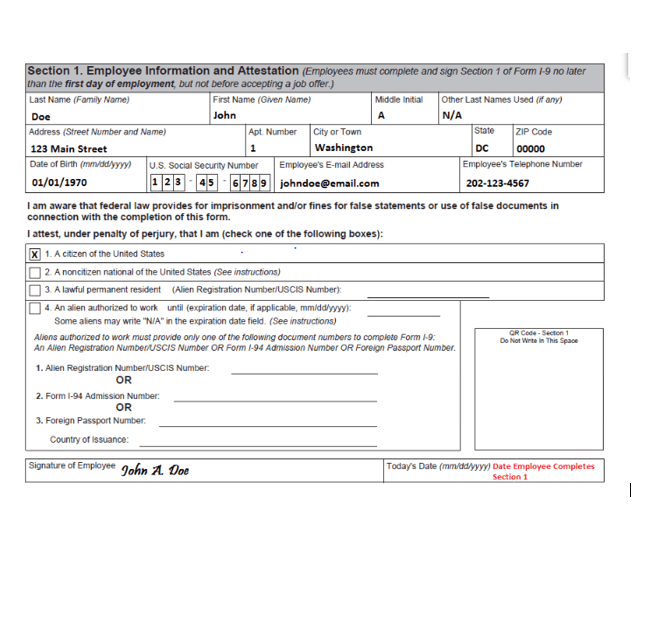 Lesson 7 Sample of Employer Forms I9 and W4 ES Academy